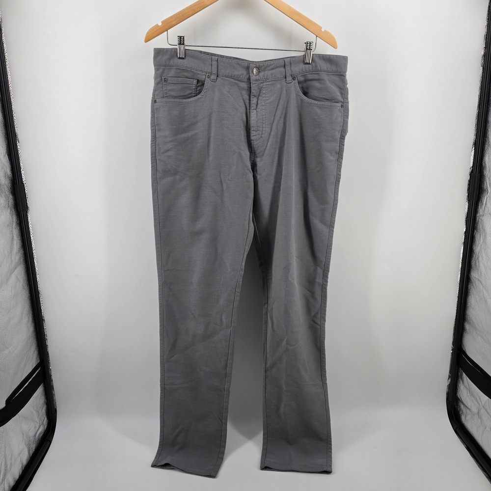 Peter Millar Crown Ridgeline Classic Fit Pants Gale Grey MF25B19 Mens 35x34 NWT
